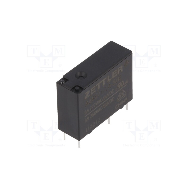 1 pcs x ZETTLER - AZ9371-1A-5DE - Relay: electromagnetic, SPST-NO, Ucoil: 5VDC, 5A, 5A/277VAC, PCB