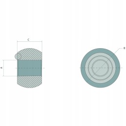 Lower connector ball, category 1 2, heavy duty granite