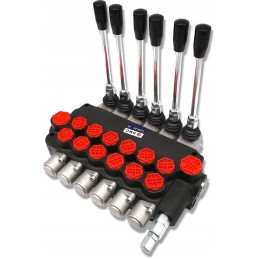 Connections for a 6-section 80l hydraulic distributor