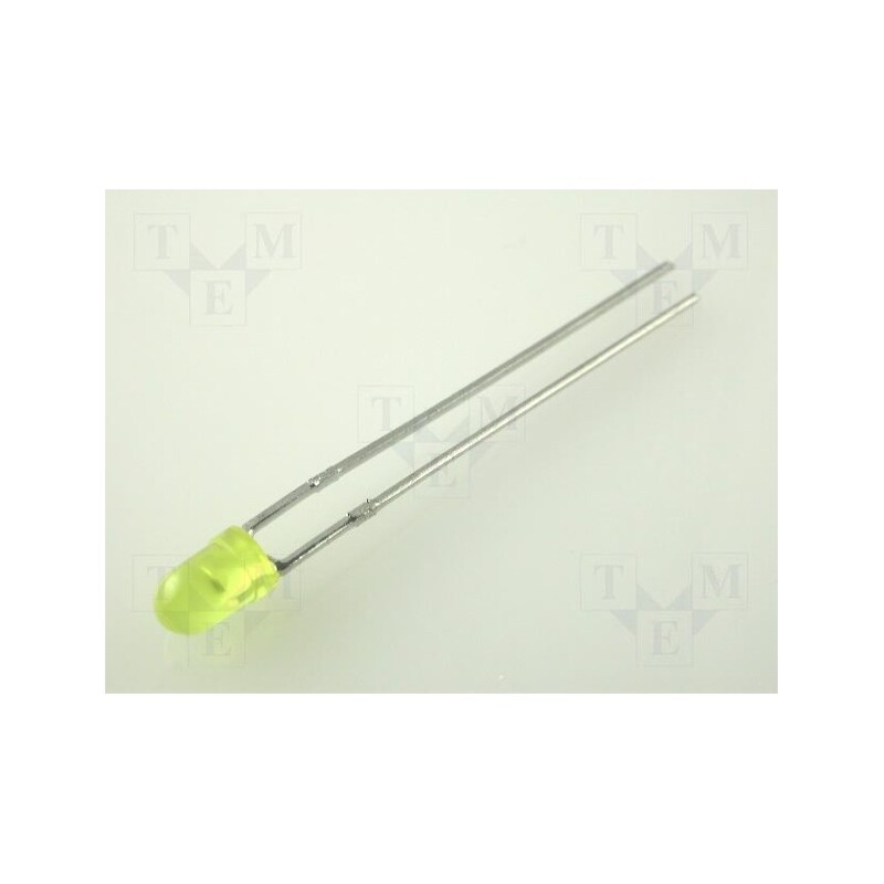 5 pcs x KINGBRIGHT ELECTRONIC - L-934YD - LED, 3mm, yellow, 8÷32mcd, 60°, Front: convex, 2.1÷2.5V