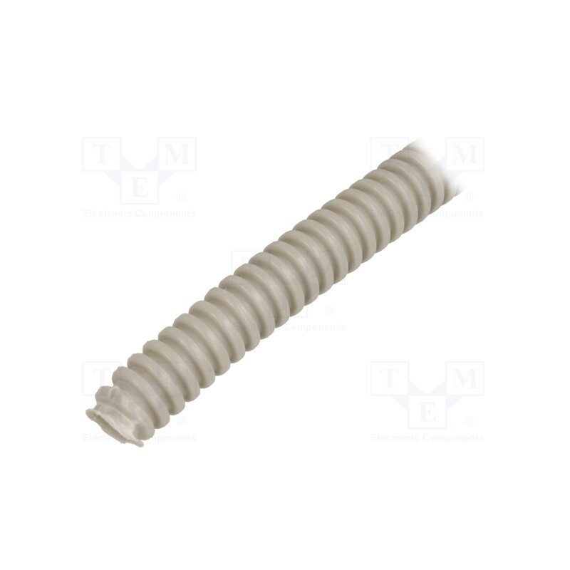 25 m x PAWBOL - 6109-25P - Protective tube, Size: 16, PVC, grey, L: 25m, 320N, Øint: 11mm