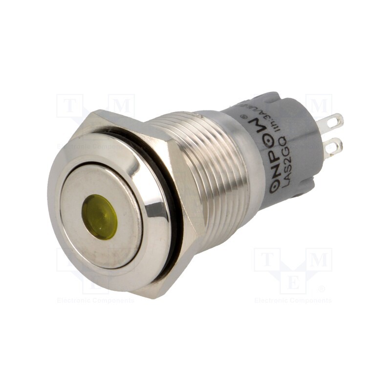 1 pcs x ONPOW - LAS2-GQF-11D/Y24V/S-P - Switch: vandal resistant, Pos: 2, SPDT, 0.5A/220VAC, 1A/24VDC, IP65
