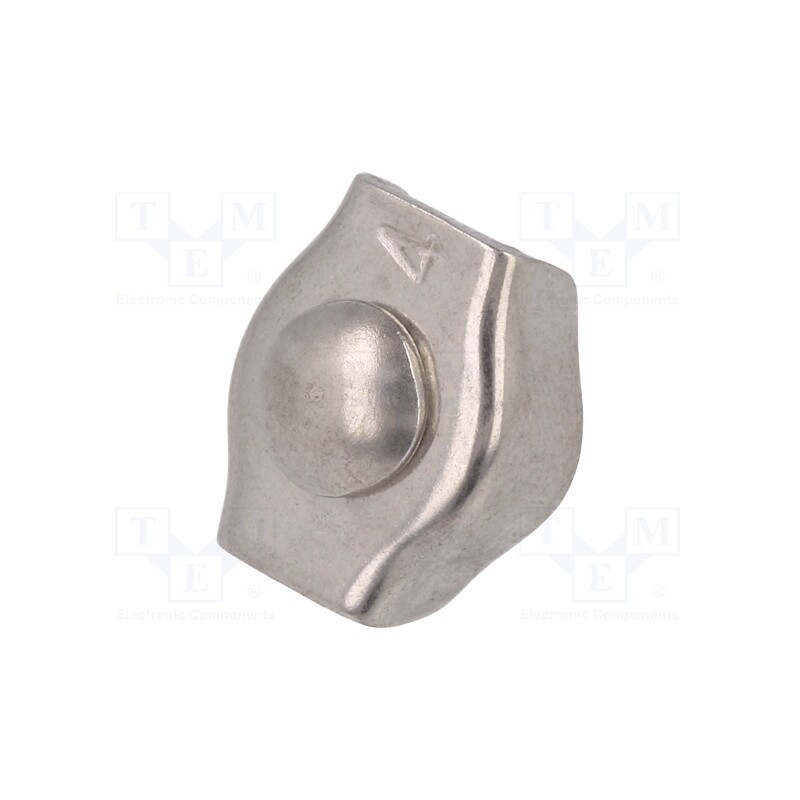 1 pcs x KRAFTBERG - ZLR1-4-A4 - Rope clamp simplex, acid resistant steel A4, for rope