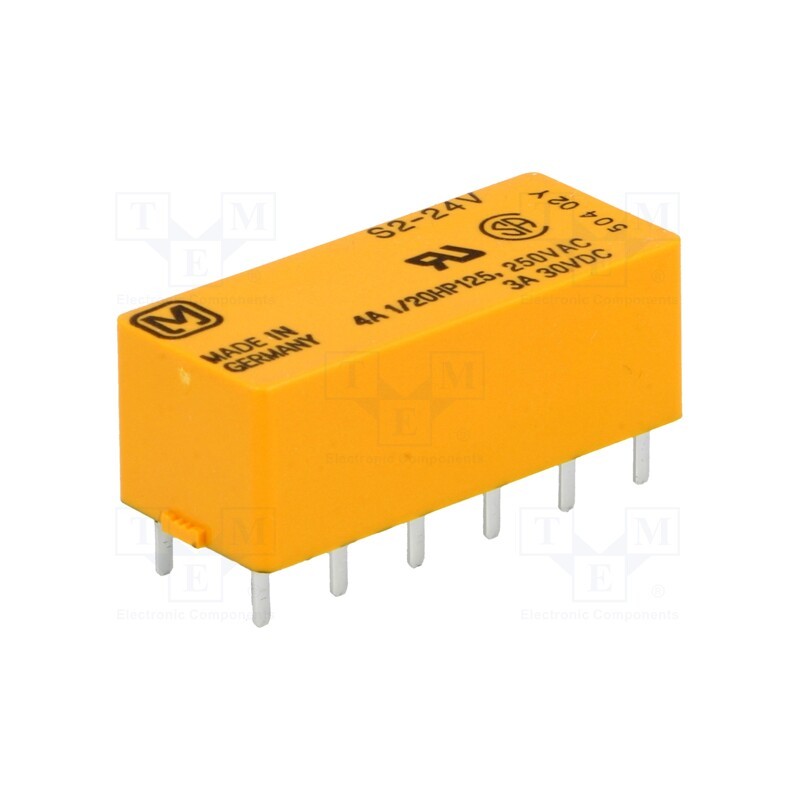 1 pcs x PANASONIC - S224ULCSAD - Relay: electromagnetic, SPST-NO x2 + SPST-NC x2, Ucoil: 24VDC