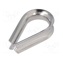 1 pcs x KRAFTBERG - KAUS-10-A4 - Thimble for rope, acid resistant steel A4, for rope, DIN 6899