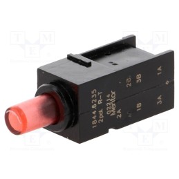 1 pcs x MENTOR - 1844.6235 - Switch: push-button, Pos: 2, DPDT, 0.5A/60VAC, 0.5A/60VDC, ON-(ON)