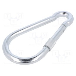 1 pcs x DROMET - KSZ15200 - Carabiner, steel, for rope, L: 200mm, zinc, 15mm, with protection
