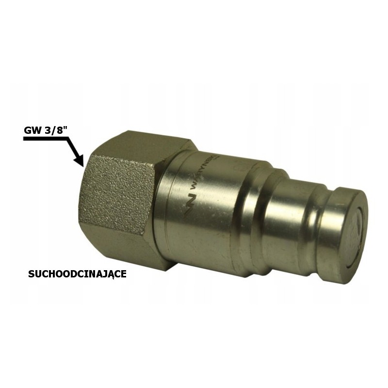 Dry cut-off quick connector, 3-8 thread plug