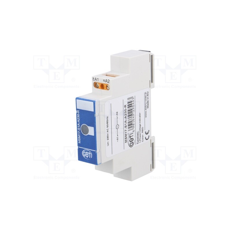 1 pcs x DOBRY CZAS - MSM17-S1A-A230R - Module: voltage indicator, 230VAC, IP20, for DIN rail mounting