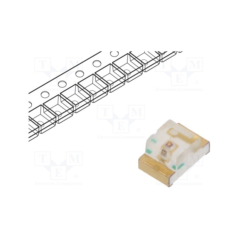 5 pcs x KINGBRIGHT ELECTRONIC - KP-2012SURC - LED, SMD, 0805, red, 150÷250mcd, 2x1.25x1.1mm, 140°, 1.9÷2.5V, 20mA