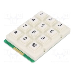 1 pcs x ACCORD - AK-207-N-WWB-WP - Keypad: plastic, No.of butt: 12, none, plastic, 200mΩ, 1N, 20mA