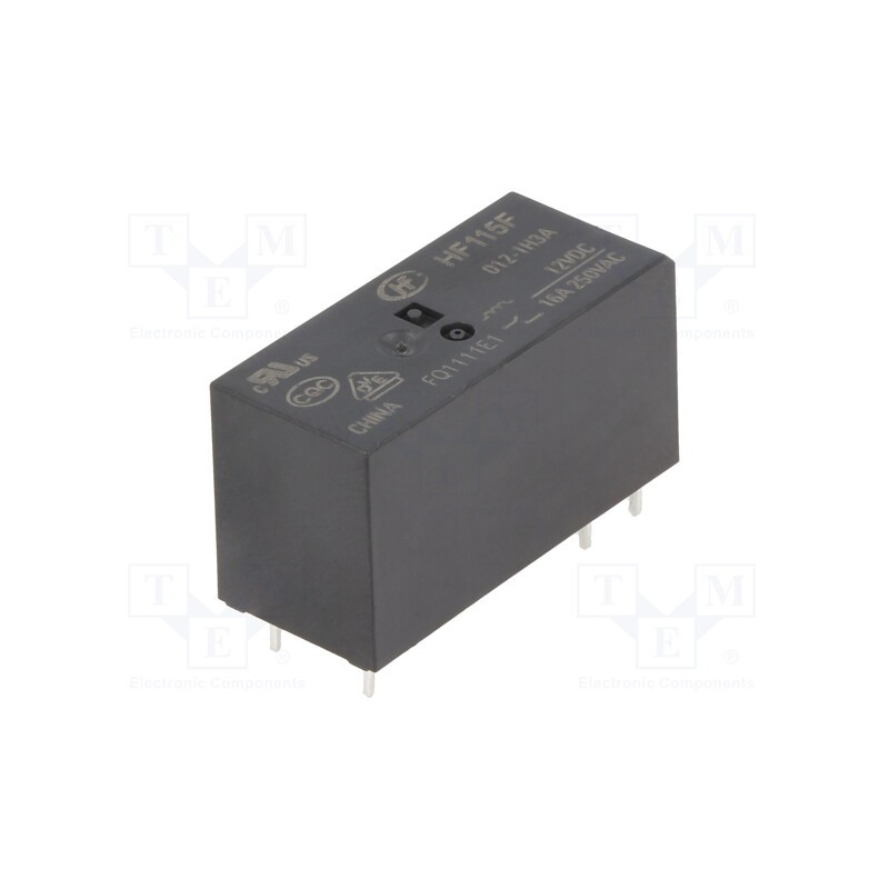 1 pcs x HONGFA RELAY - HF115F/012-1H3A - Relay: electromagnetic, SPST-NO, Ucoil: 12VDC, 16A, 16A/250VAC