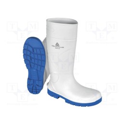 1 set x DELTA PLUS - OXIDO4BC45 - Boots, Size: 45, white-blue, PVC, bad weather,slip,temperature