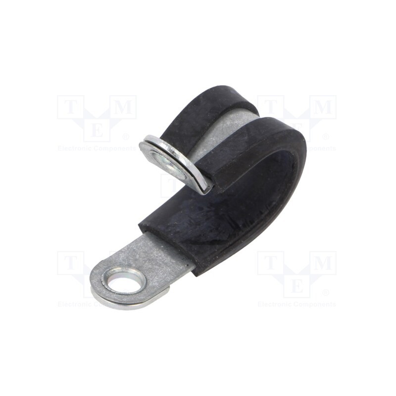 1 pcs x PMA - SGB-09 - Fixing clamp, ØBundle : 9mm, W: 13mm, steel, Cover material: EPDM