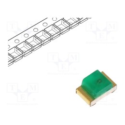 5 pcs x KINGBRIGHT ELECTRONIC - KP-2012SGD - LED, SMD, 0805, green, 3÷12mcd, 2x1.25x1.1mm, 120°, 2.2÷2.5V, 20mA