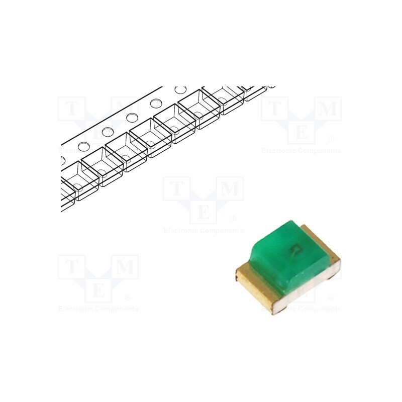 5 pcs x KINGBRIGHT ELECTRONIC - KP-2012SGD - LED, SMD, 0805, green, 3÷12mcd, 2x1.25x1.1mm, 120°, 2.2÷2.5V, 20mA