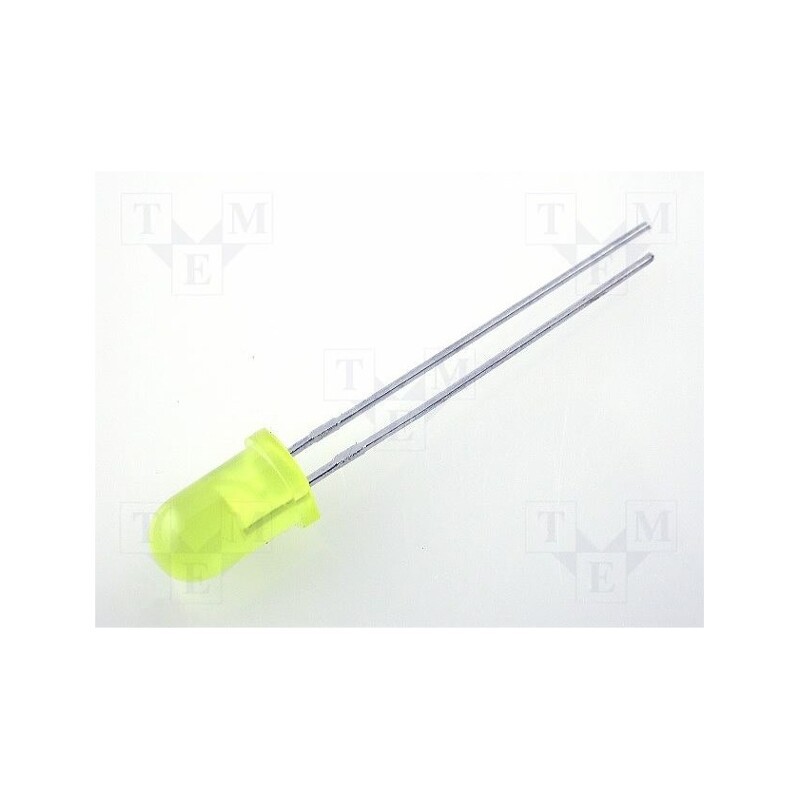5 pcs x KINGBRIGHT ELECTRONIC - L-53SYD - LED, 5mm, yellow, 650÷1200mcd, 30°, Front: convex, 2÷2.5V
