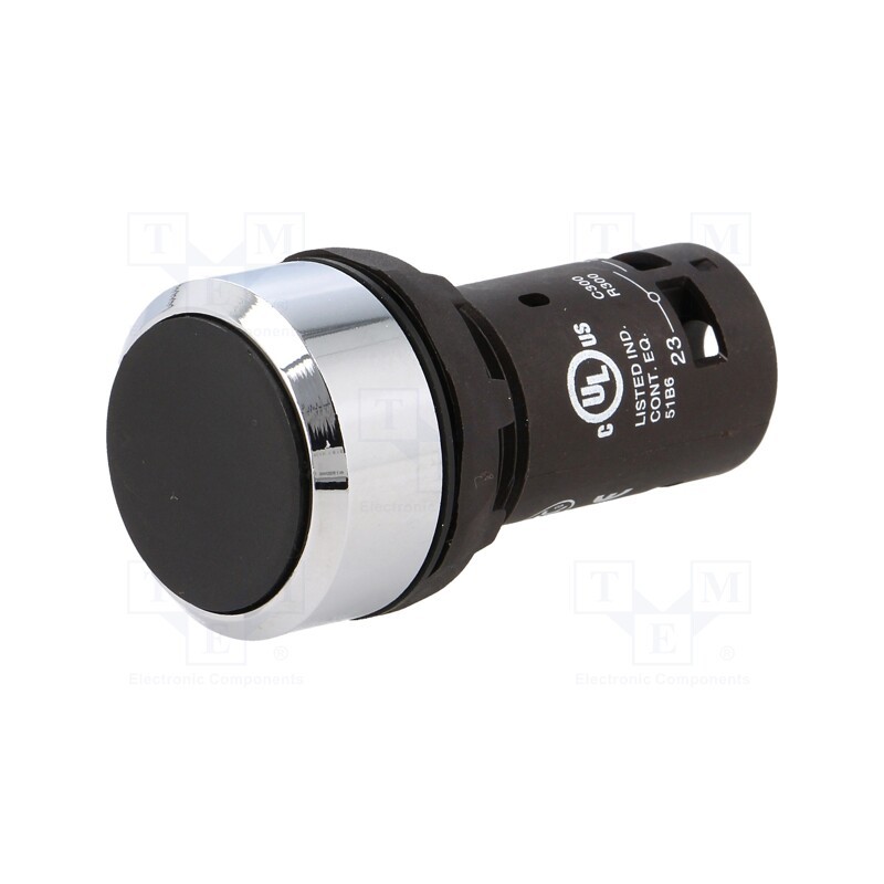 1 pcs x ABB - 1SFA619100R3016 - Switch: push-button, 22mm, Stabl.pos: 1, NO, black, none, 1A/240VAC