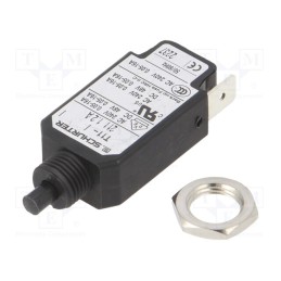1 pcs x SCHURTER - 4400.0055 - Circuit breaker, Urated: 240VAC, 48VDC, 1.2A, SPST, Poles: 1, screw