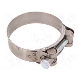 1 pcs x MPC INDUSTRIES - S4074 -AS - T-bolt clamp, W: 24mm, Clamping: 74÷79mm, chrome steel AISI 430, S