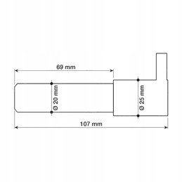 Power steering actuator pin New Holland 5142048