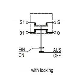 Round red PTO shaft push button switch