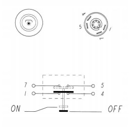 Round red PTO shaft push button switch