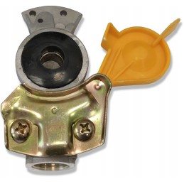 Yellow m22 pneumatic connector, hard, without valve