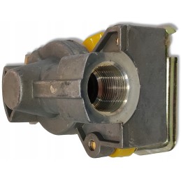 Yellow m22 soft pneumatic connector with valve