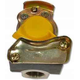 Yellow m22 soft pneumatic connector with valve