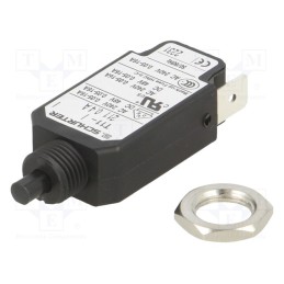 1 pcs x SCHURTER - 4400.0069 - Circuit breaker, Urated: 240VAC, 48VDC, 0.4A, SPST, Poles: 1, screw