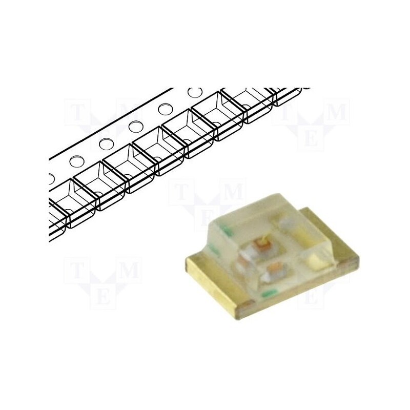 5 pcs x KINGBRIGHT ELECTRONIC - KPT-2012SYCK - LED, SMD, 0805, yellow, 18÷120mcd, 2x1.25x1.1mm, 120°, 2÷2.5V, 20mA
