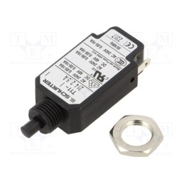 1 pcs x SCHURTER - 4400.0097 - Circuit breaker, Urated: 240VAC, 48VDC, 0.1A, SPST, Poles: 1, screw