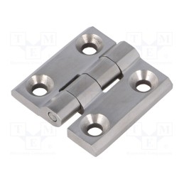 1 pcs x ROZTOCZE - 3.ZN60.003-9.1 - Hinge, Width: 40mm, stainless steel, H: 40mm, Holes no: 4