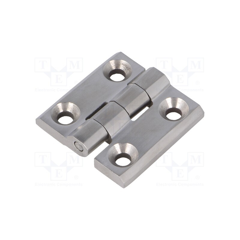 1 pcs x ROZTOCZE - 3.ZN60.003-9.1 - Hinge, Width: 40mm, stainless steel, H: 40mm, Holes no: 4