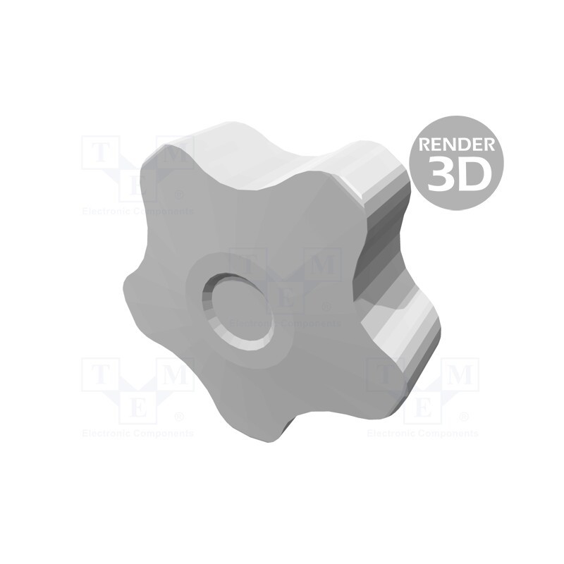 1 pcs x ELESA+GANTER - VCT.50 P-M8X25-C9 - Knob, Ø: 50mm, Ext.thread: M8, 25mm, H: 32mm, technopolymer PP