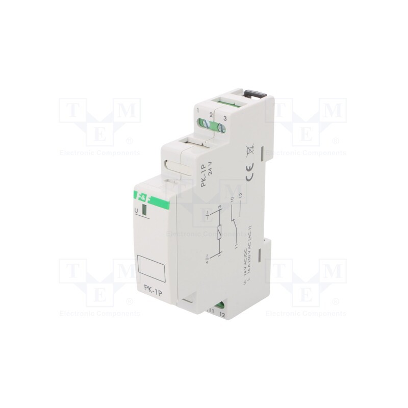 1 pcs x F&F - PK-1P-24V - Relay: installation, impulse, SPDT, Ucoil: 24VAC,24VDC, 16A, IP20