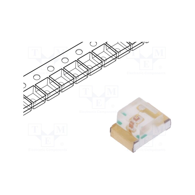 5 pcs x KINGBRIGHT ELECTRONIC - KP-2012YC - LED, SMD, 0805, yellow, 3÷8mcd, 2x1.25x1.1mm, 160°, 2.1÷2.5V, 20mA