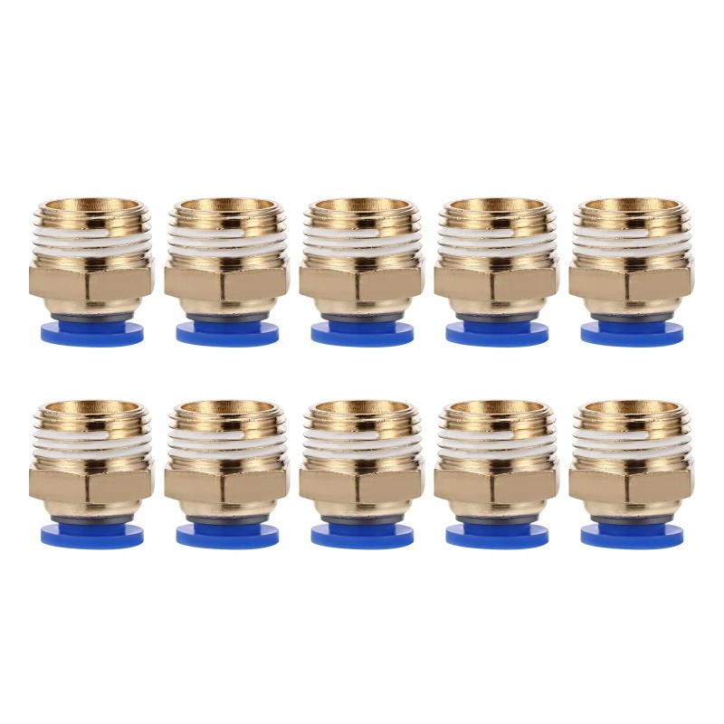 Brass pipe connectors 10 pcs