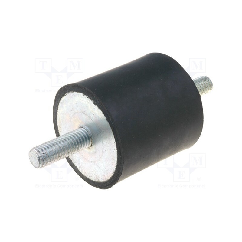 1 pcs x ELESA+GANTER - DVA.1-40-40-M8-23-55 - Vibration damper, M8, Ø: 40mm, rubber, L: 40mm, Thread len: 23mm