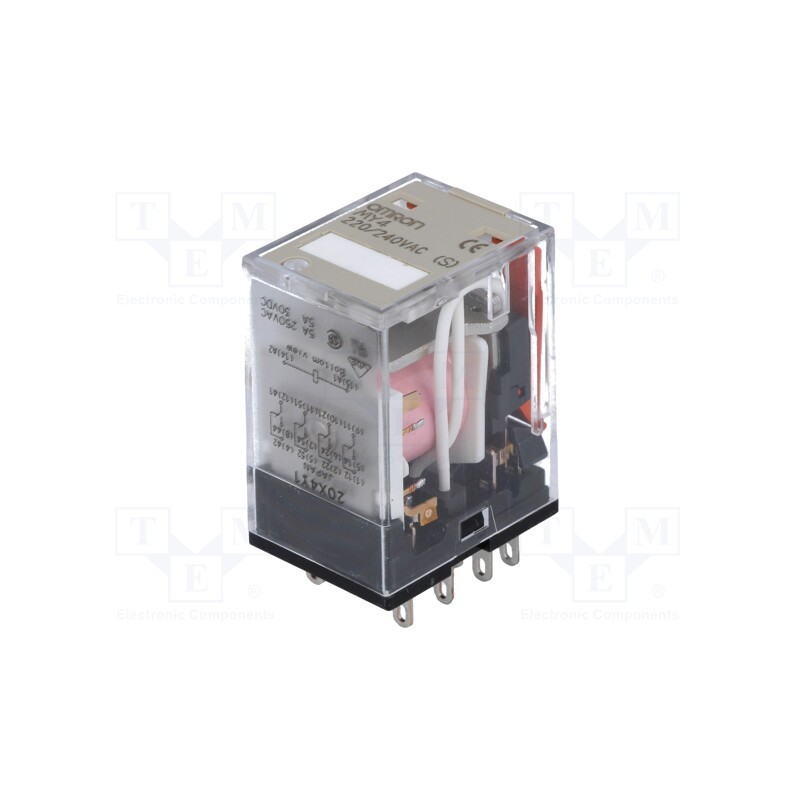 1 pcs x OMRON - MY4 220/240VAC (S) - Relay: electromagnetic, 4PDT, Ucoil: 240VAC, Icontacts max: 5A
