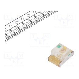 5 pcs x KINGBRIGHT ELECTRONIC - KP-2012LSGC - LED, SMD, 0805, green, 0.2÷0.5mcd, 2x1.25x1.1mm, 160°, 1.9÷2.25V
