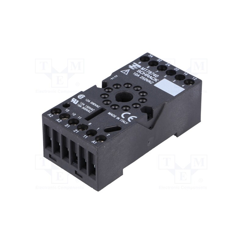 1 pcs x TE Connectivity - 8-1393163-3 - Socket, PIN: 11, 10A, 250VAC, for DIN rail mounting, screw, undecal