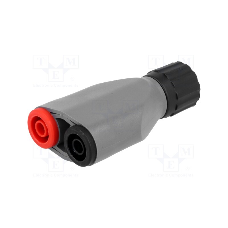 1 pcs x ELECTRO-PJP - 7043-IEC - Adapter, 3A, insulated, banana 4mm socket x2,BNC socket