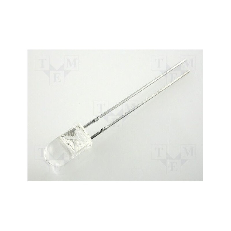 5 pcs x KINGBRIGHT ELECTRONIC - L-53EC - LED, 5mm, red, 50÷200mcd, 30°, Front: convex, 2÷2.5V