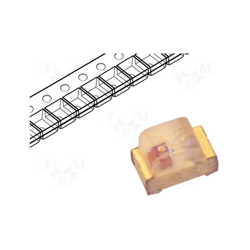 5 pcs x KINGBRIGHT ELECTRONIC - KP-1608SYC - LED, SMD, 0603, yellow, 40÷80mcd, 1.6x0.8x1.1mm, 120°, 2÷2.5V, 20mA