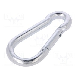 1 pcs x DROMET - KSO.9.90 - Carabiner, steel, for rope, L: 90mm, zinc, 9mm