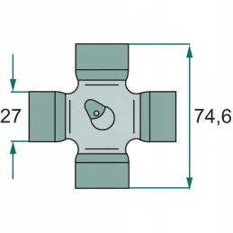 Set of crosses 27mm 74mm weasler