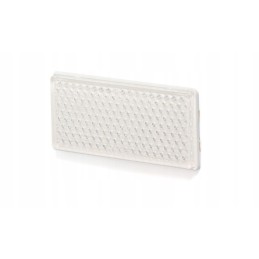 White rectangular reflector glued on