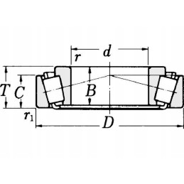 Tapered roller bearing 30x62x17 25 mm gopart